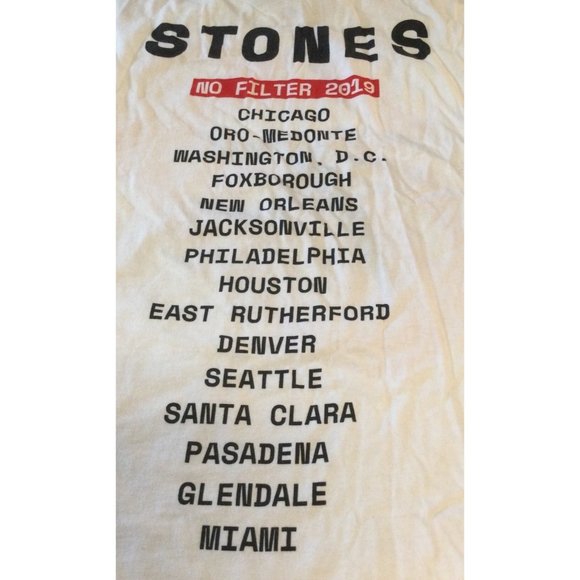 Rolling Stones No Filter 2019 Tour Shirt Size Mens Unisex White XL - Picture 4 of 5
